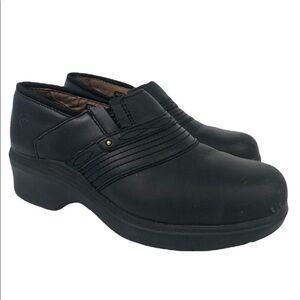 Ariat Women's Steel Toe Clog Work Shoes 10002368 Black Leather Size 9C